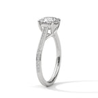 Cushion Cut Diamond Pavé Engagement Ring