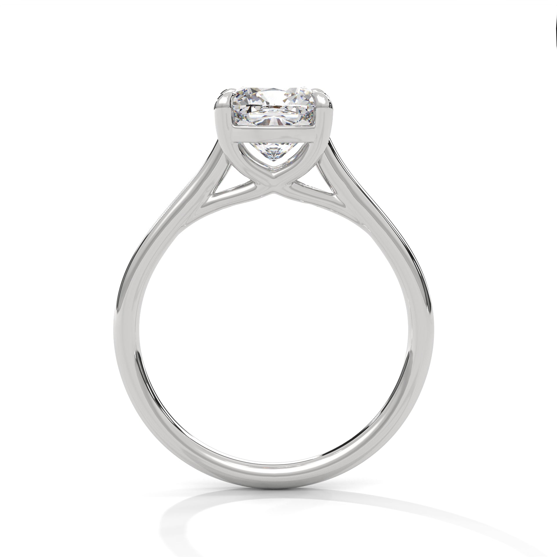 Cushion Cut Solitaire Diamond Engagement Ring