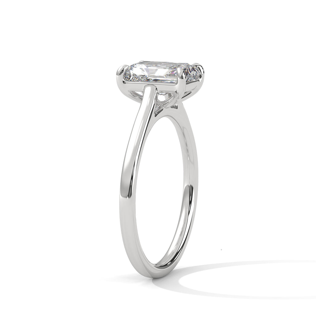 Emerald Cut Diamond Solitaire Ring
