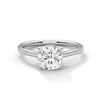Cushion Cut Solitaire Diamond Engagement Ring