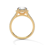 Round Diamond Halo Engagement Ring