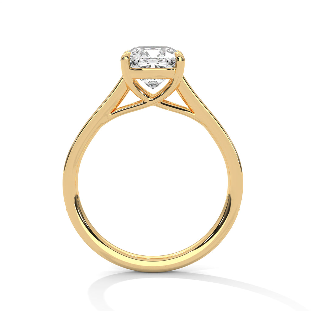 Cushion Cut Diamond Pavé Engagement Ring