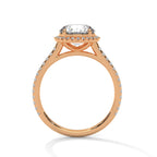 Round Diamond Halo Engagement Ring