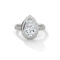 Pear Shape Diamond Halo Engagement Ring