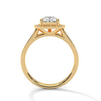 Pear Shape Diamond Halo Engagement Ring