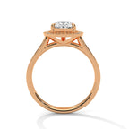 Pear Shape Diamond Halo Engagement Ring