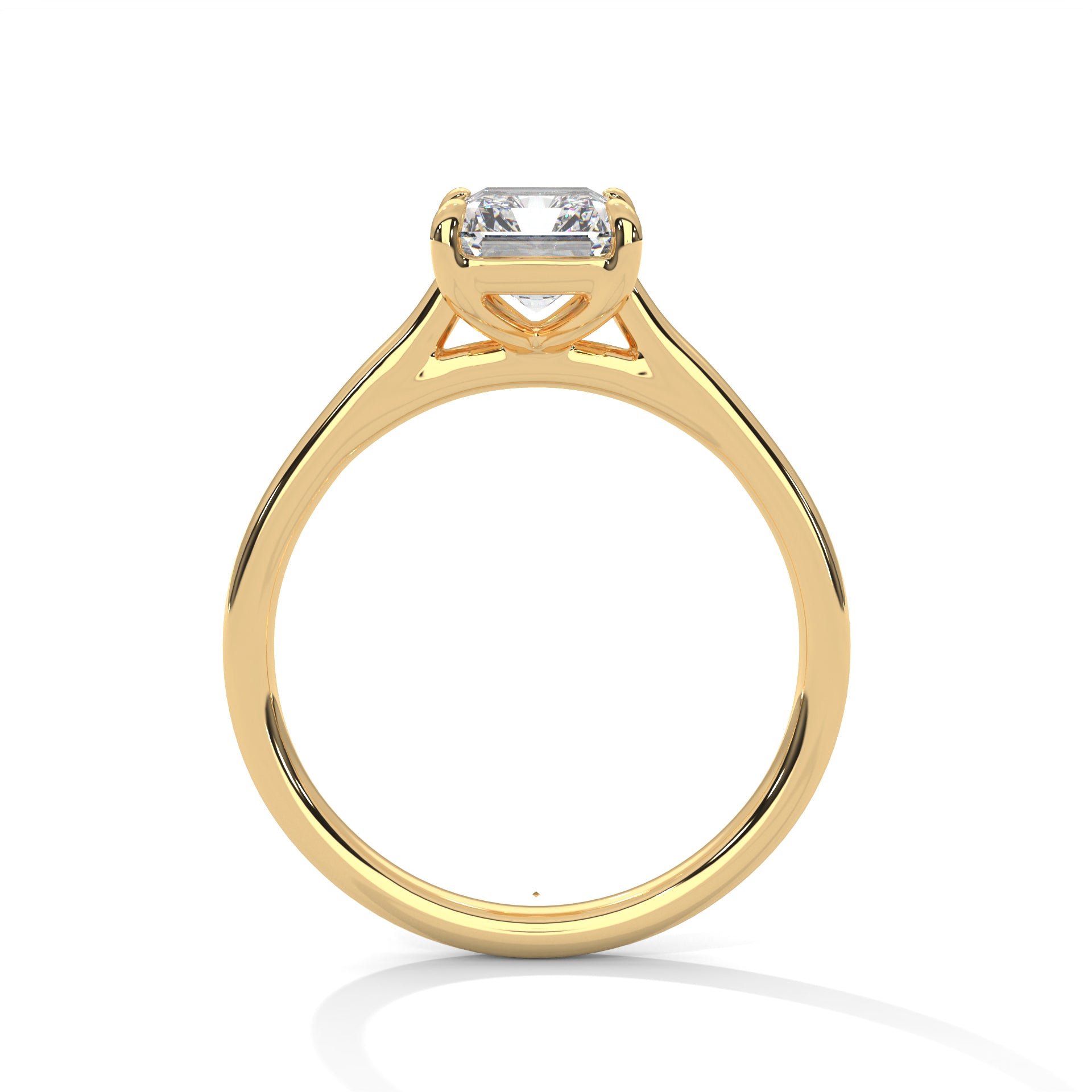 Emerald Cut Diamond Solitaire Ring