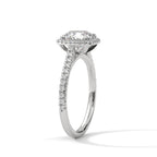 Round Diamond Halo Pavé Engagement Ring