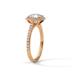 Round Diamond Halo Pavé Engagement Ring
