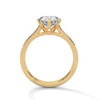 Round Diamond Solitaire Pavé Engagement Ring