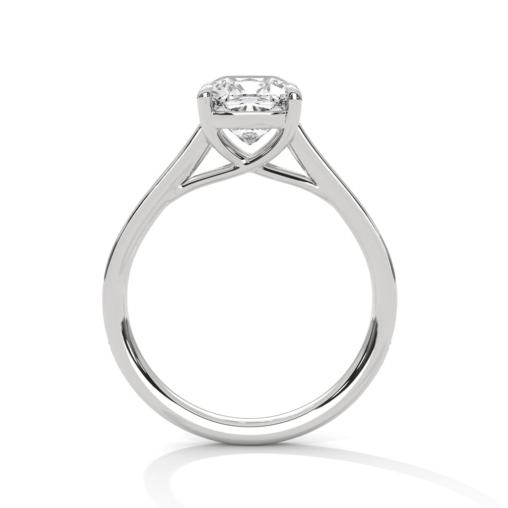 Cushion Cut Diamond Pavé Engagement Ring