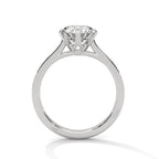 Round Diamond Solitaire Pavé Engagement Ring