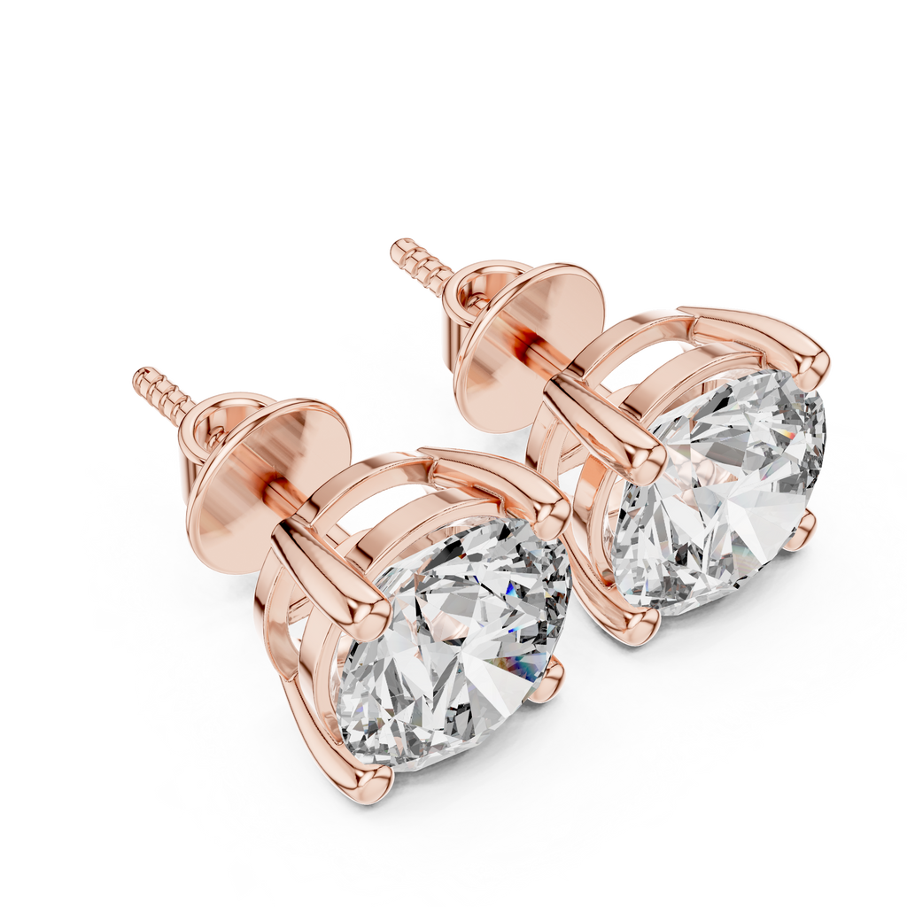 Classic Round Diamond Stud Earrings