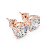 Classic Round Diamond Stud Earrings