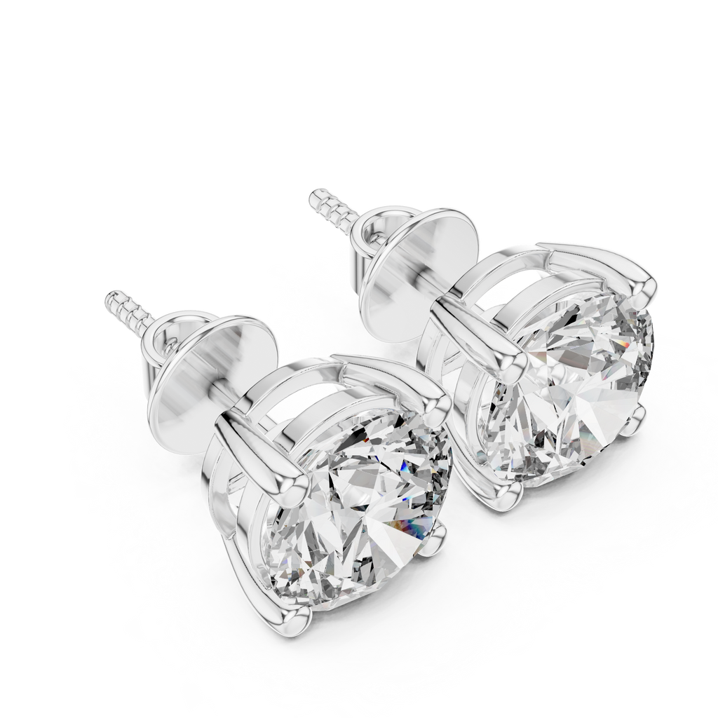 Classic Round Diamond Stud Earrings