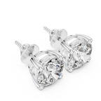 Classic Round Diamond Stud Earrings