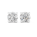 Classic Round Diamond Stud Earrings