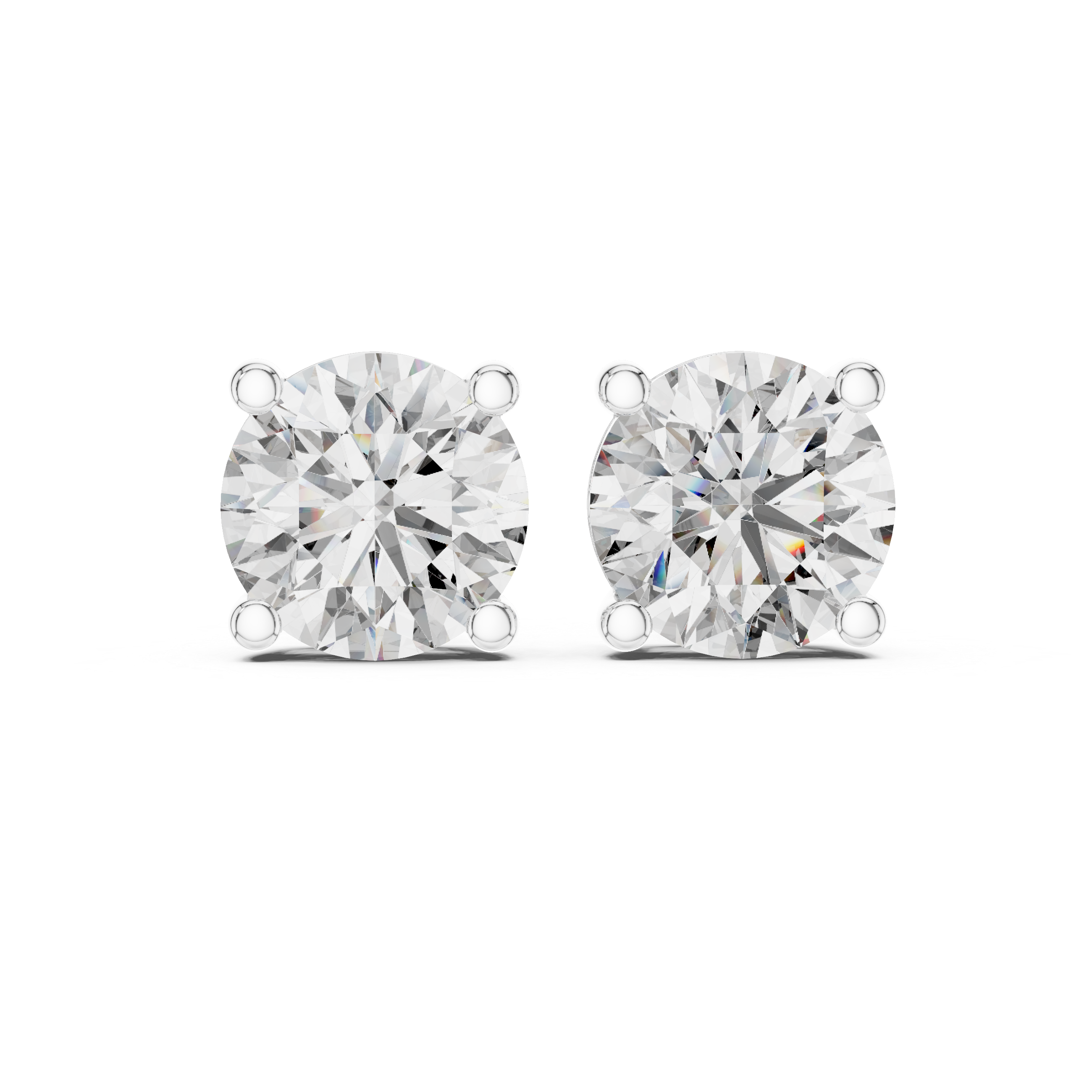 Classic Round Diamond Stud Earrings