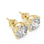 Classic Round Diamond Stud Earrings