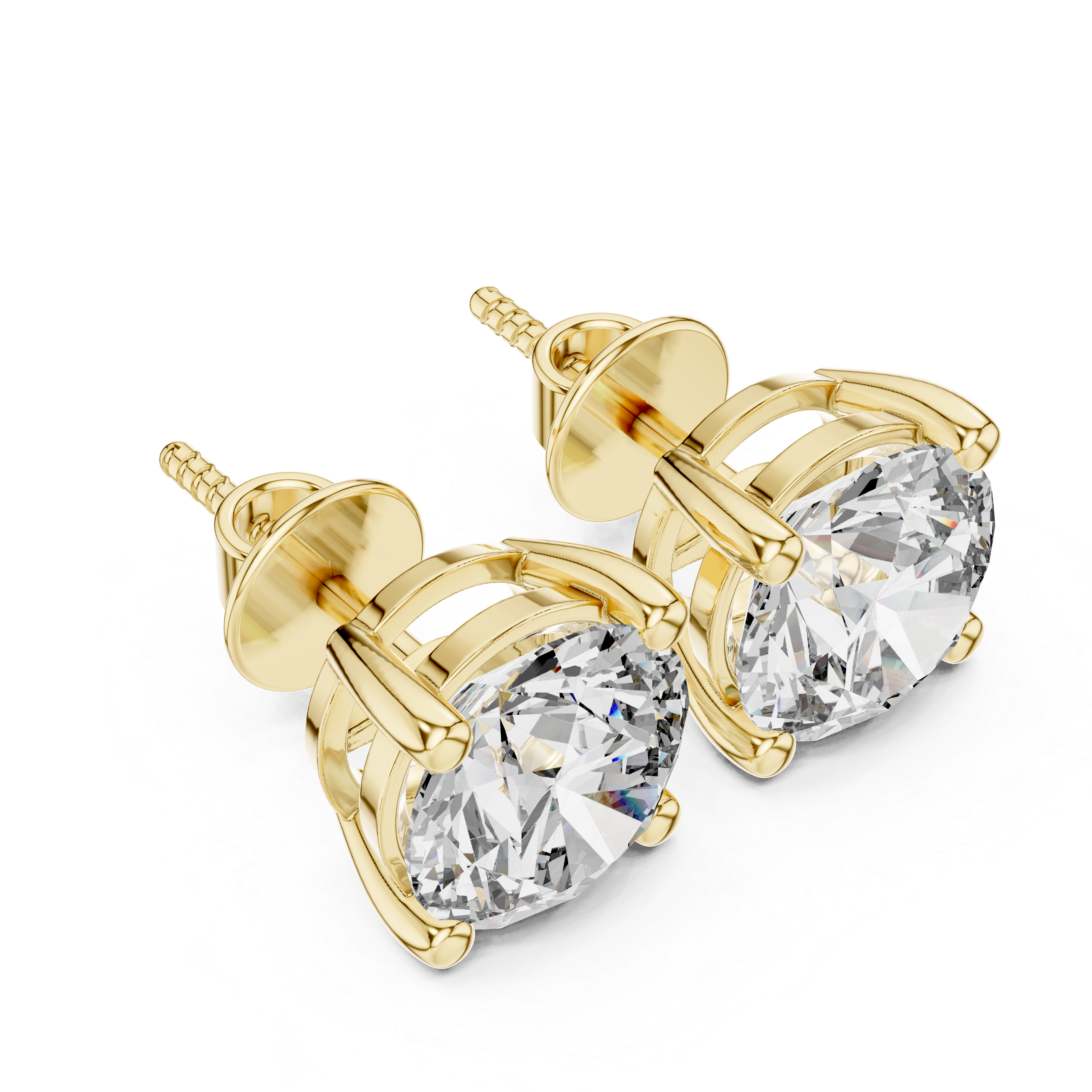Classic Round Diamond Stud Earrings