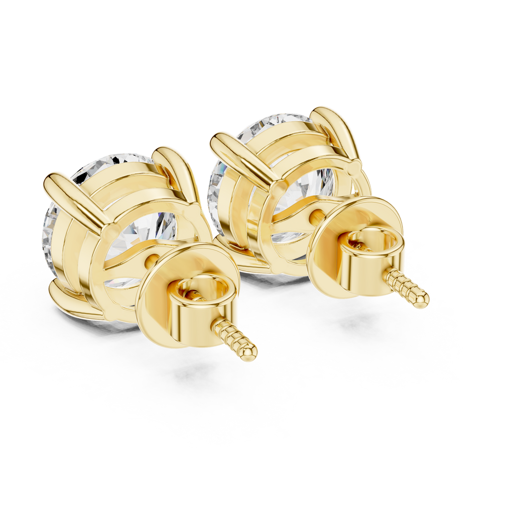 Classic Round Diamond Stud Earrings