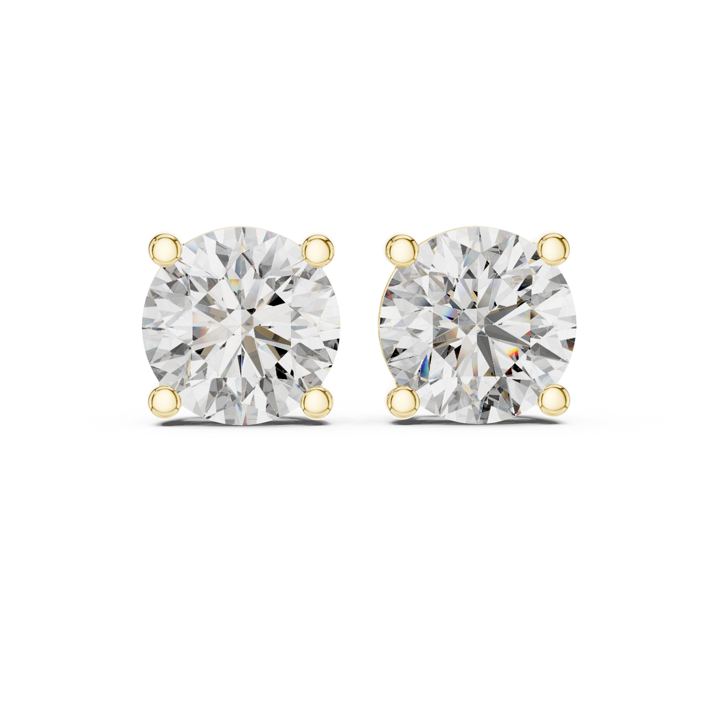1Classic Round Diamond Stud Earrings