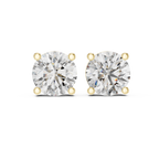 1Classic Round Diamond Stud Earrings