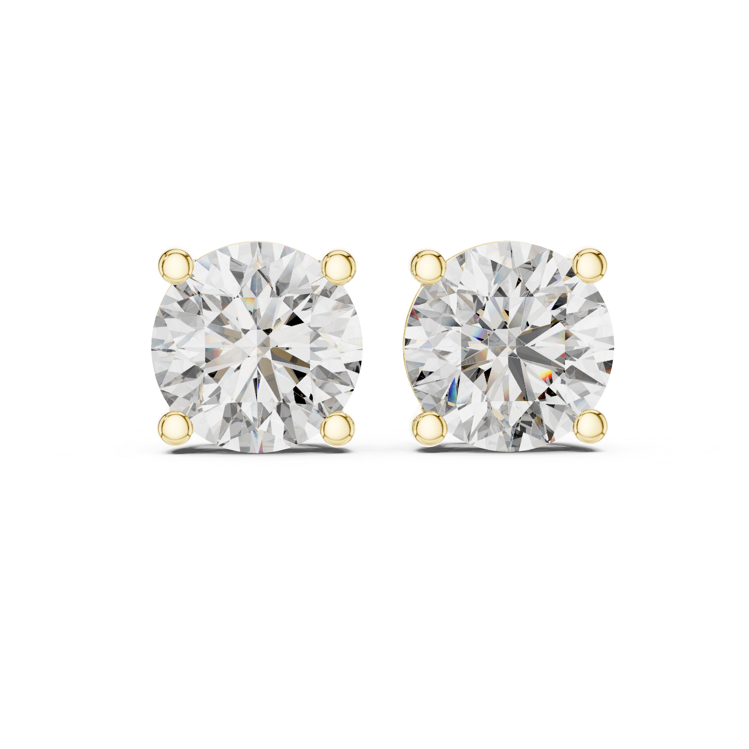 Classic Round Diamond Stud Earrings