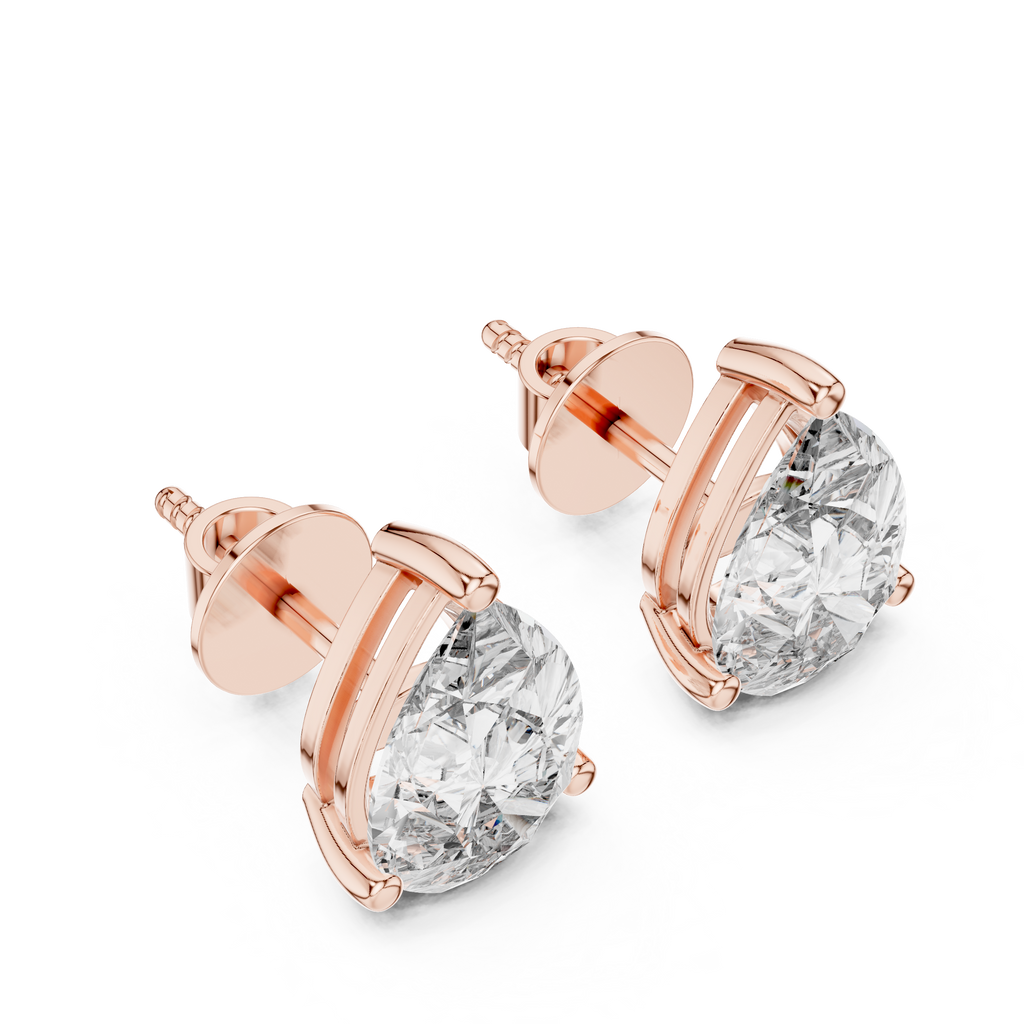 Pear Shape Diamond Stud Earrings