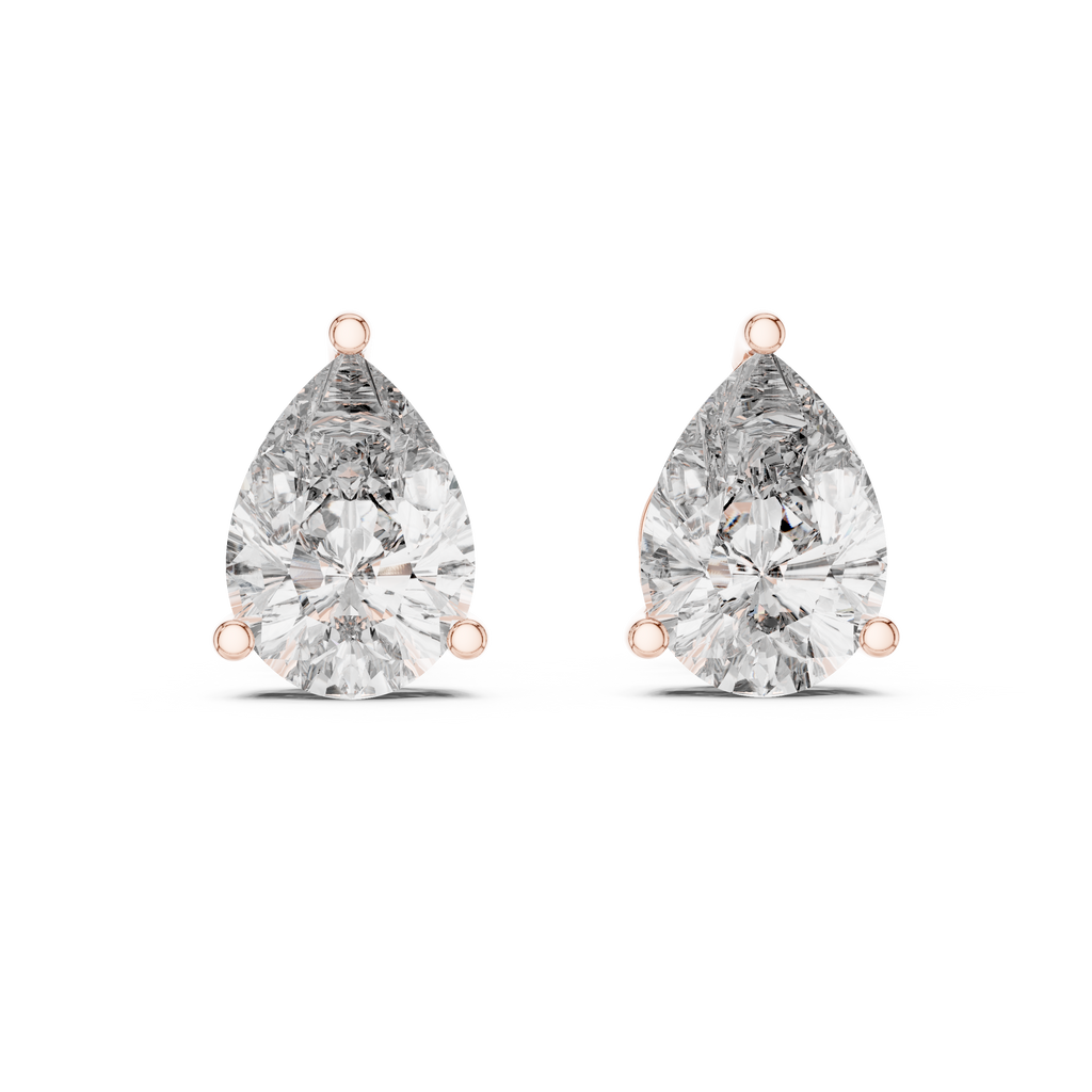 Pear Shape Diamond Stud Earrings