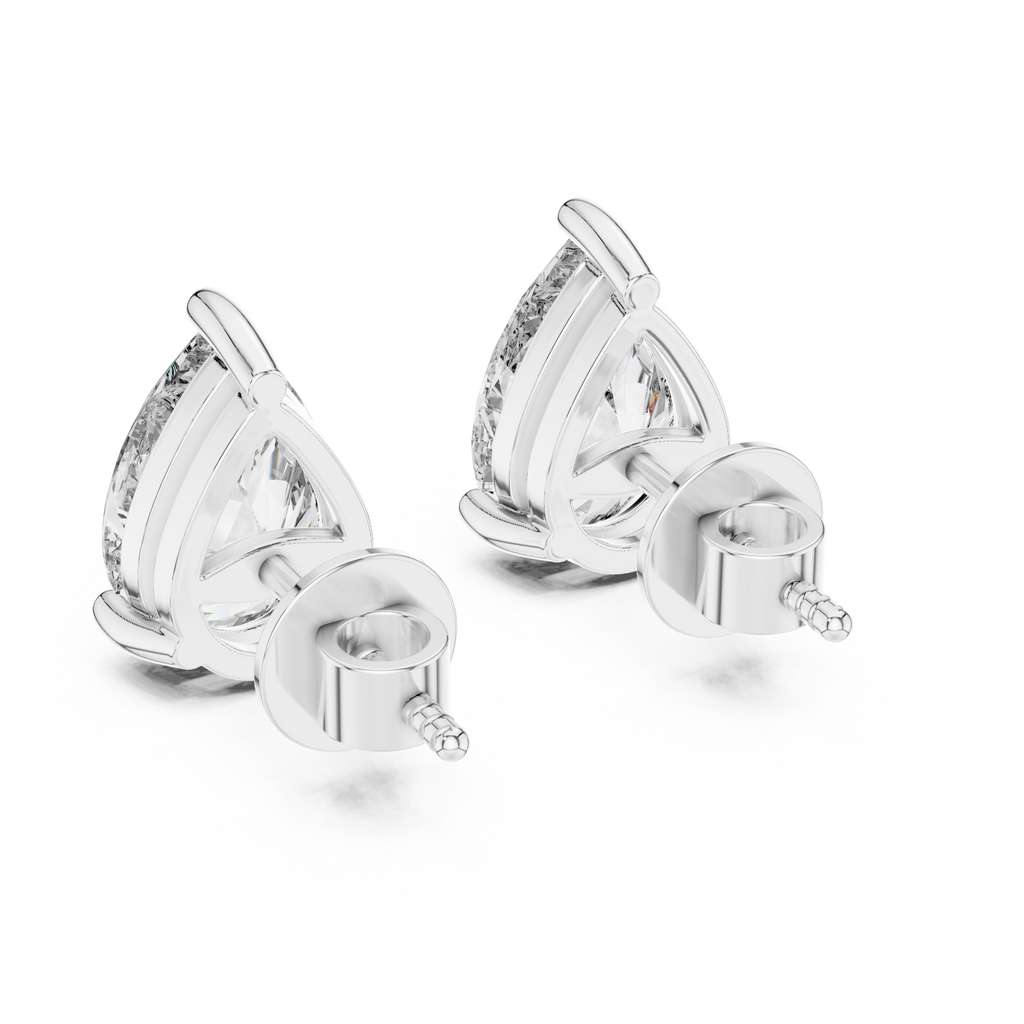Pear Shape Diamond Stud Earrings