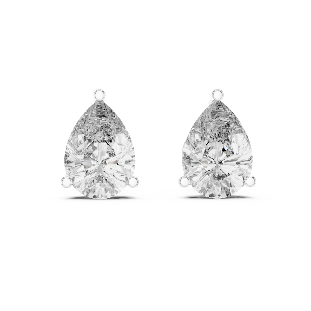 Pear Shape Diamond Stud Earrings