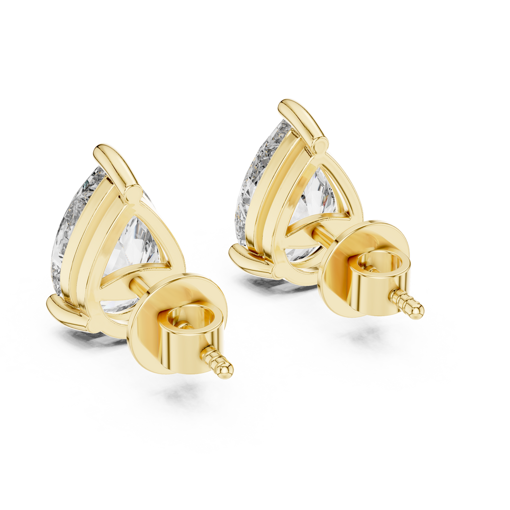 Pear Shape Diamond Stud Earrings
