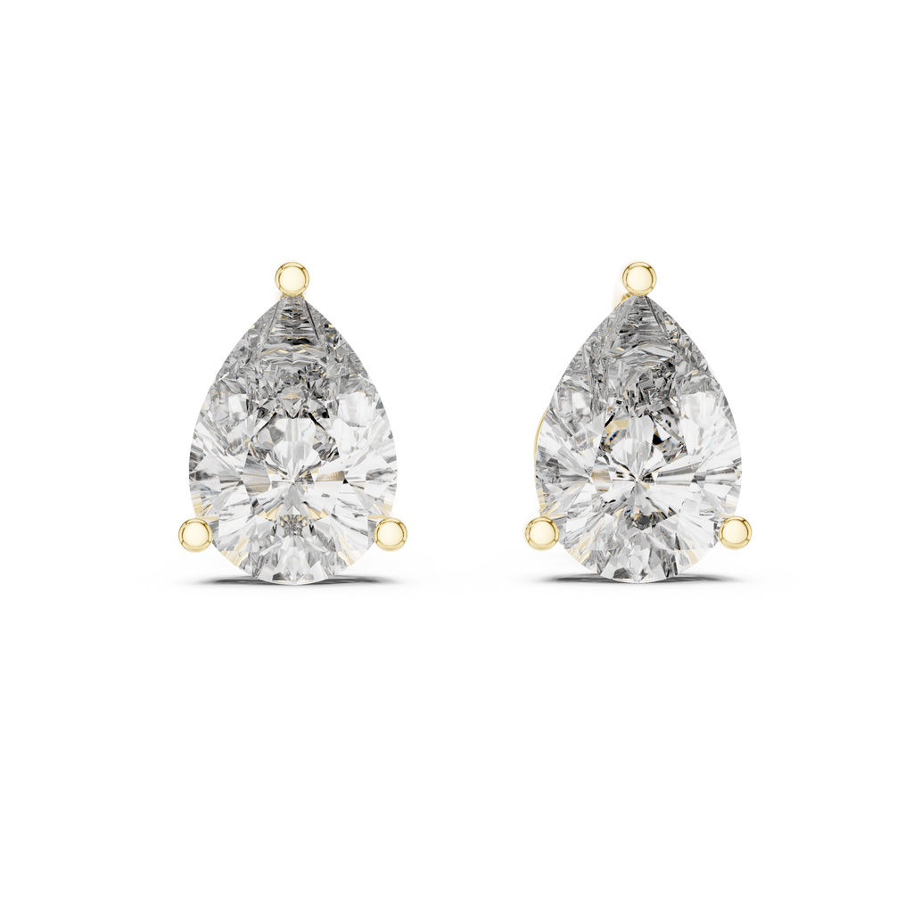 Pear Shape Diamond Stud Earrings