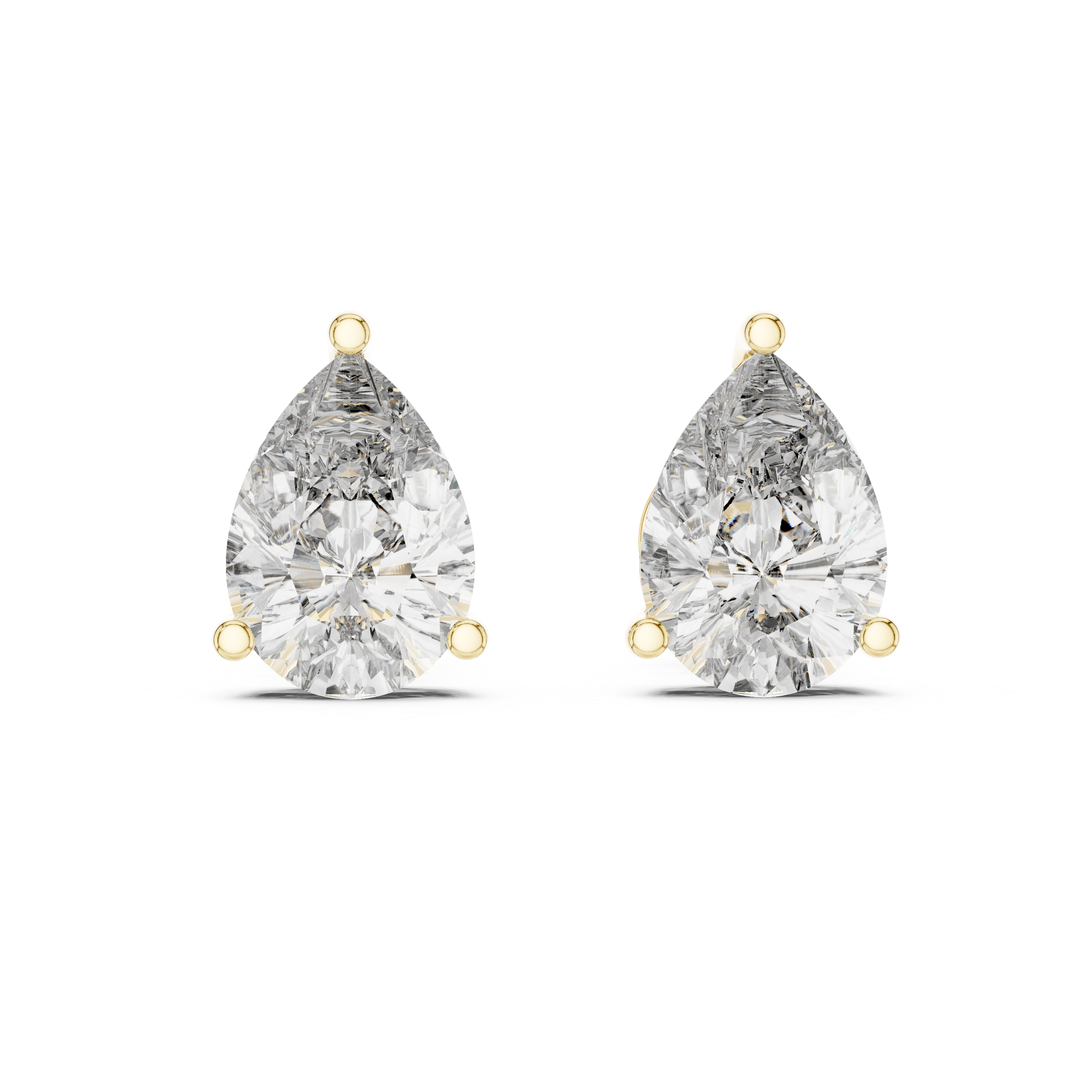 Pear Shape Diamond Stud Earrings