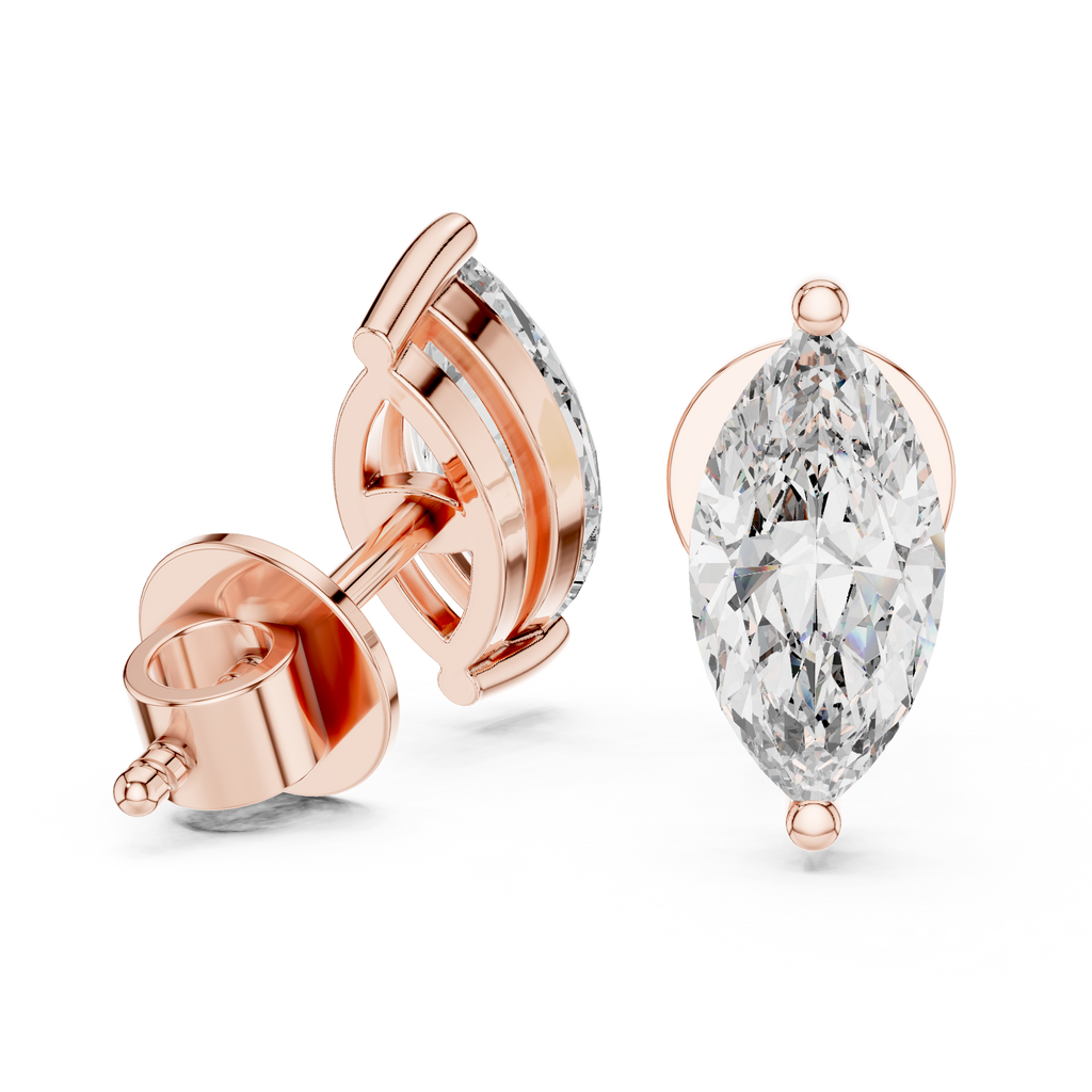 Marquise Diamond Stud Earrings