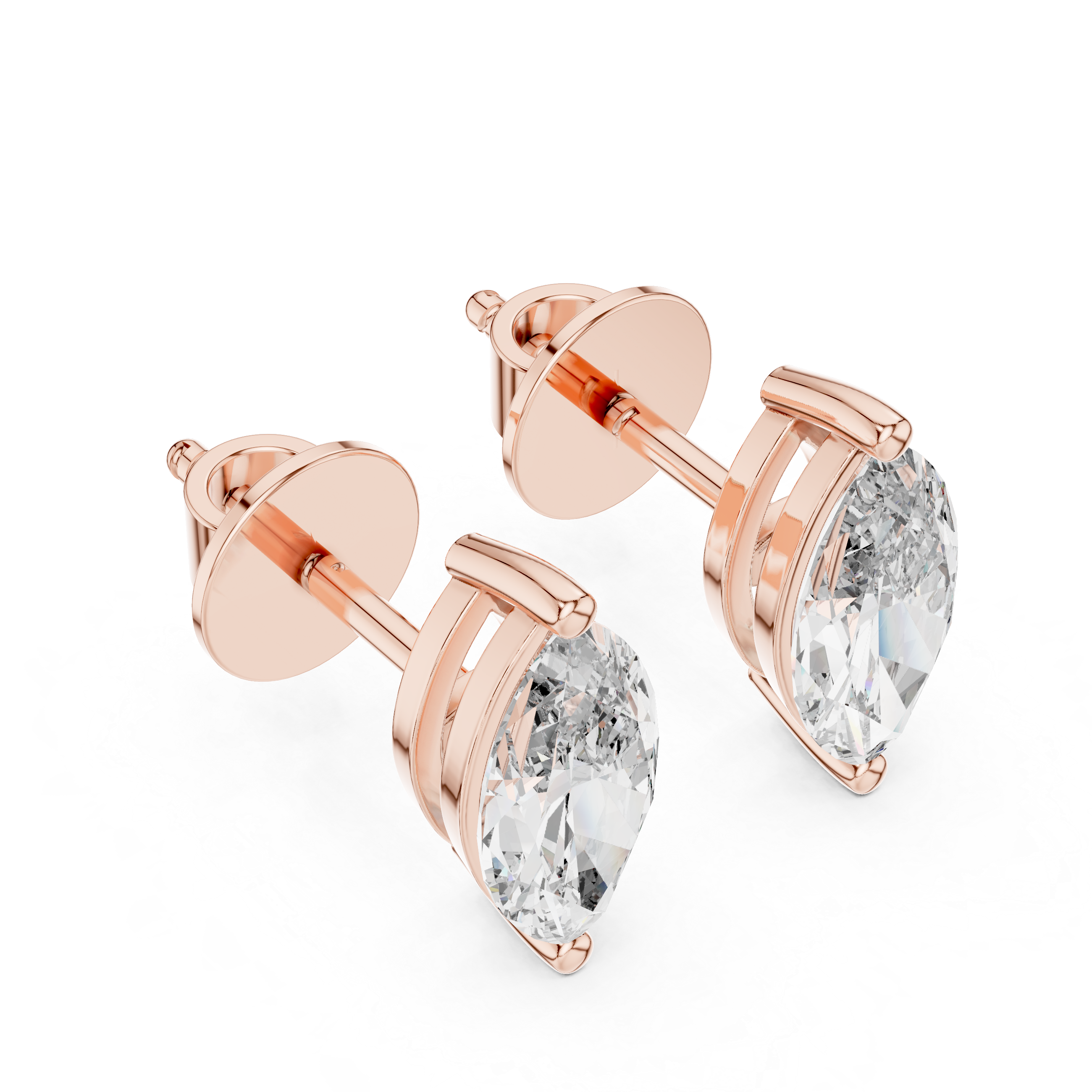 1Marquise Diamond Stud Earrings