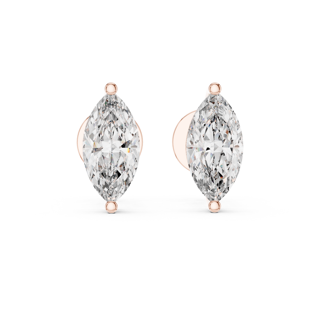 1Marquise Diamond Stud Earrings