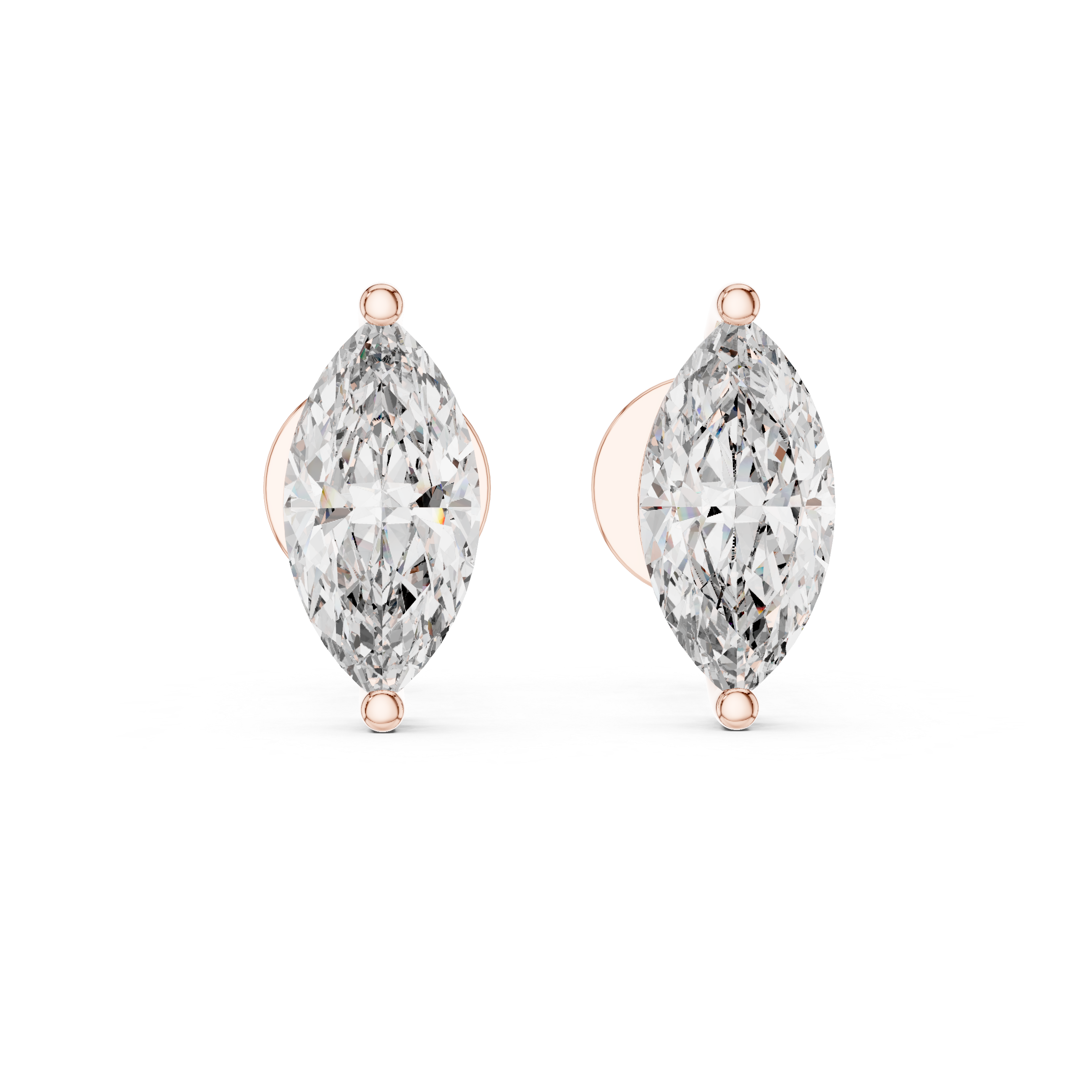 1Marquise Diamond Stud Earrings