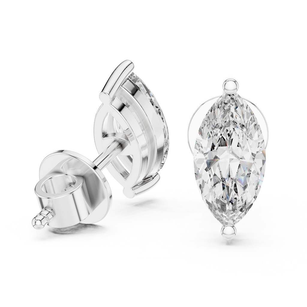 Marquise Diamond Stud Earrings