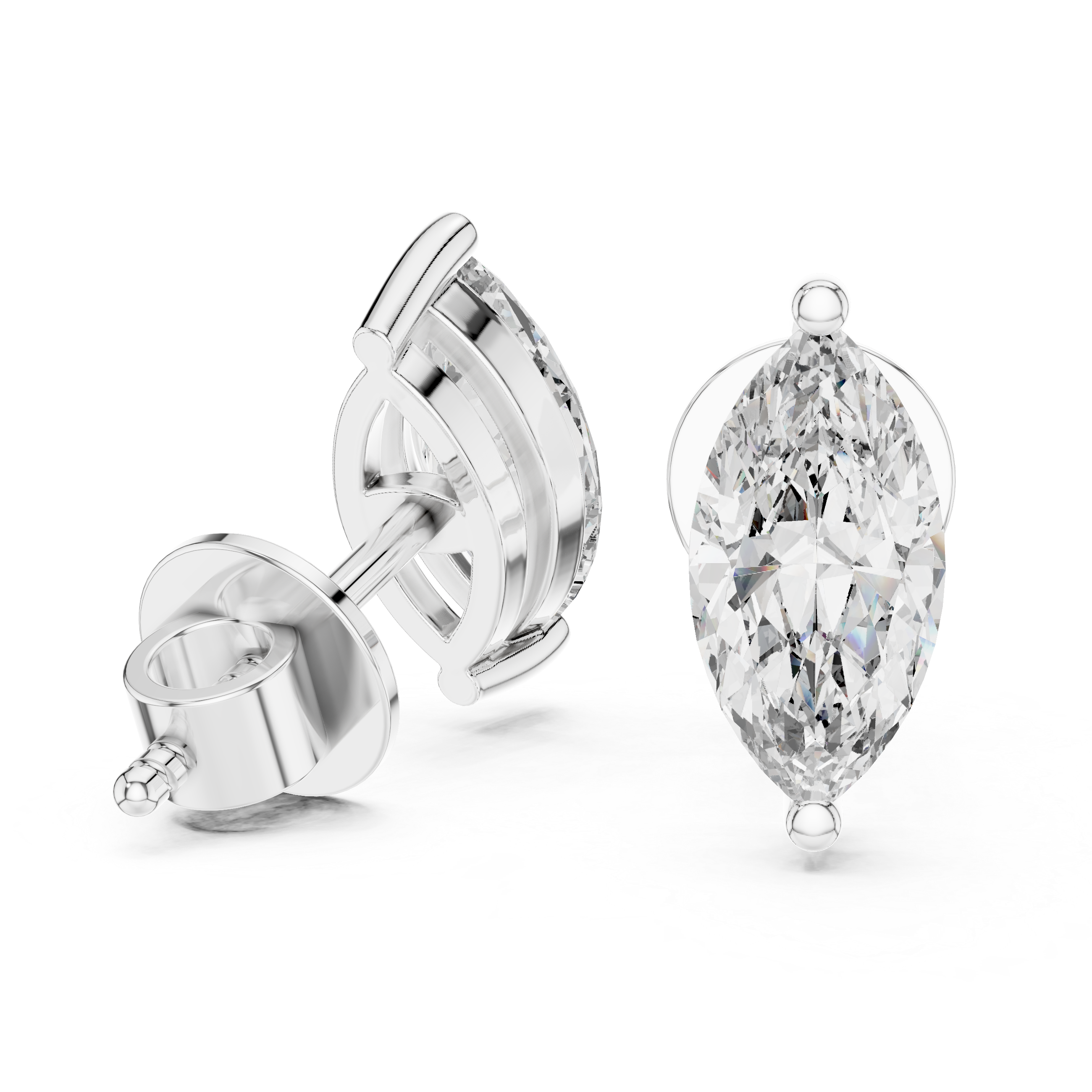 Marquise Diamond Stud Earrings