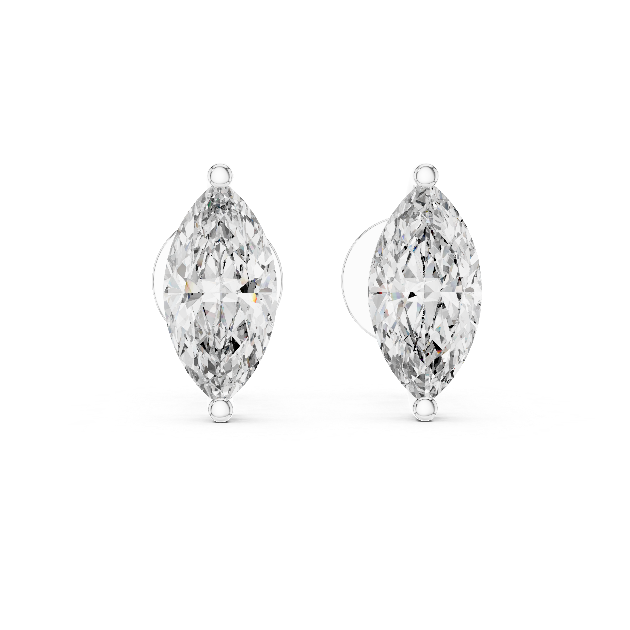 Marquise Diamond Stud Earrings