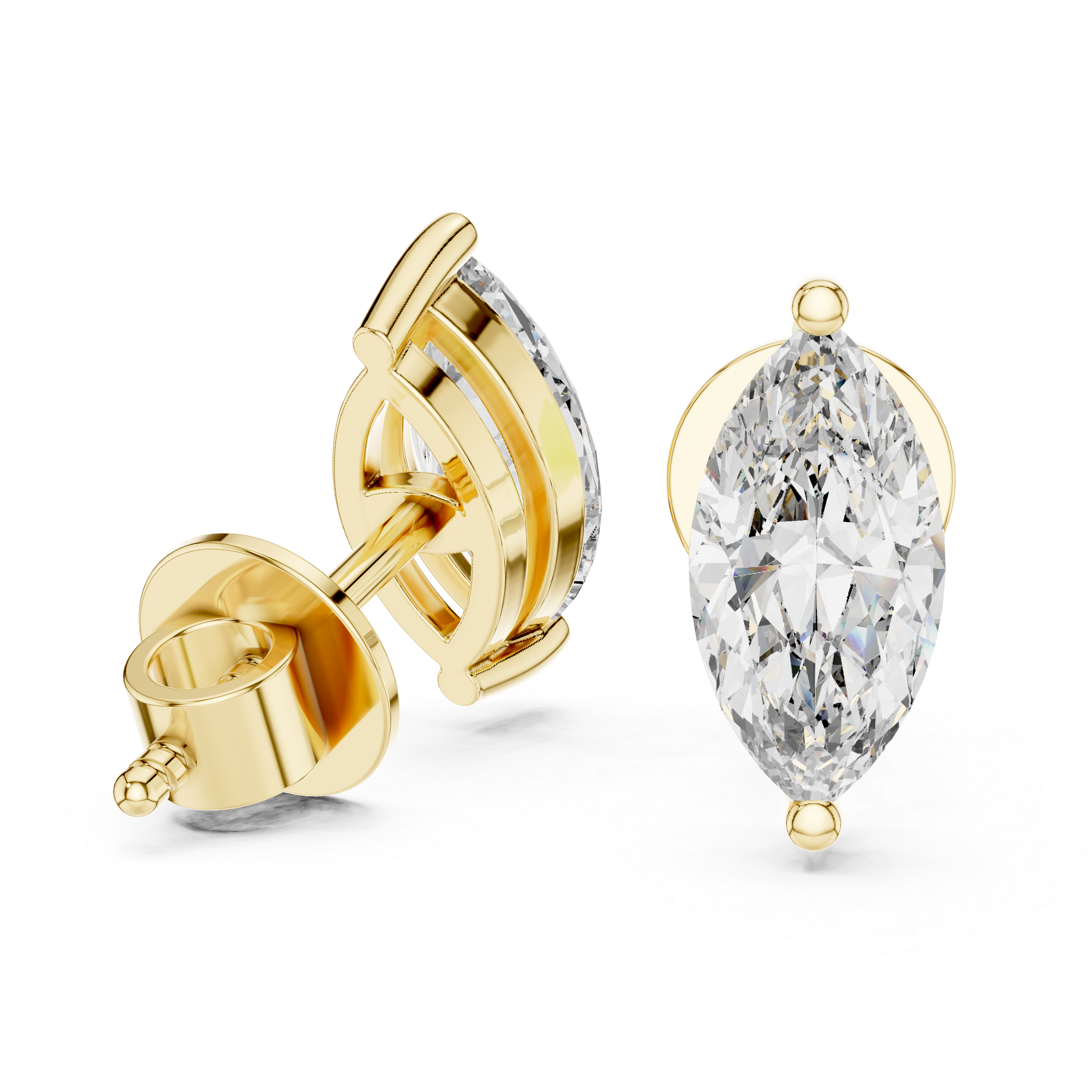 Marquise Diamond Stud Earrings