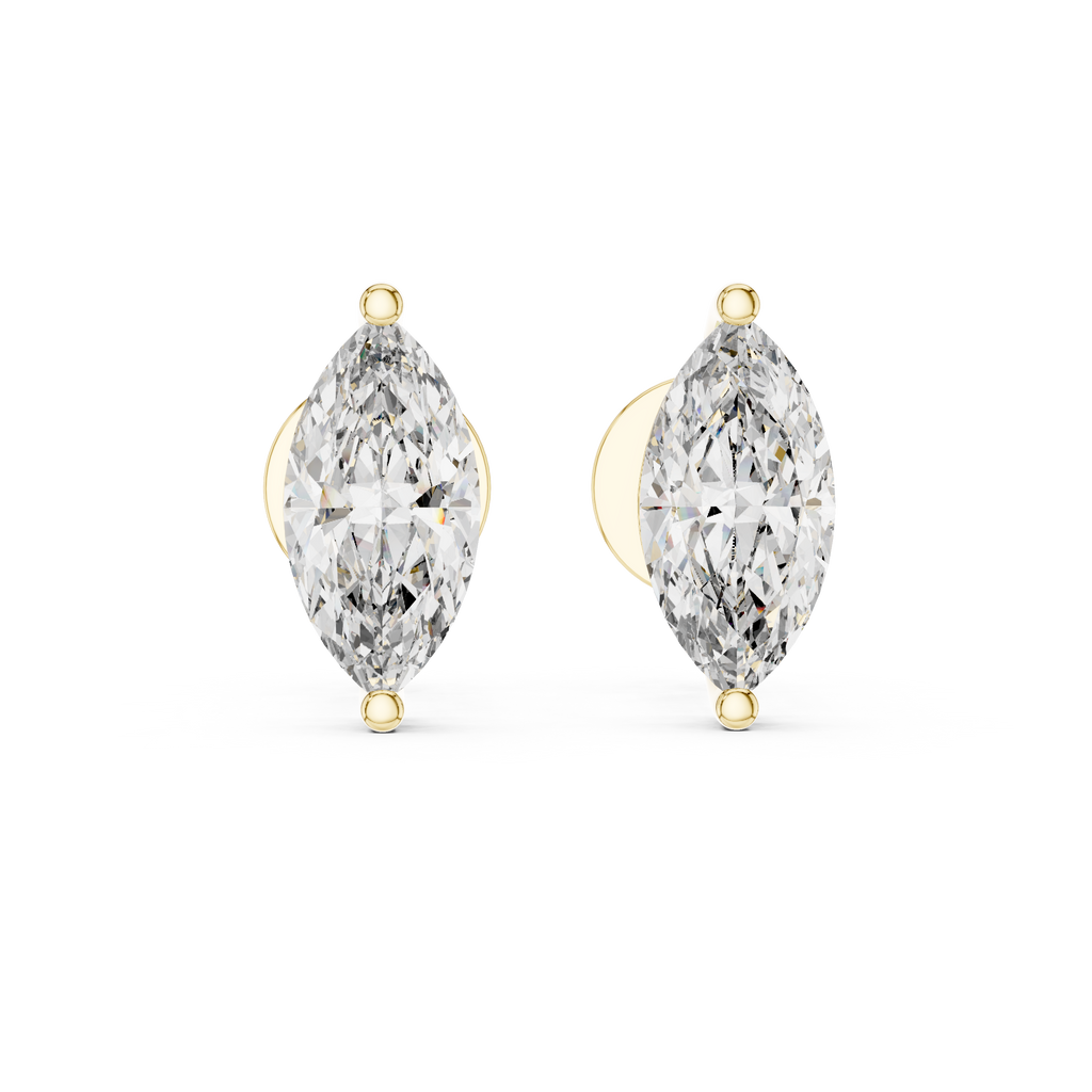 1Marquise Diamond Stud Earrings