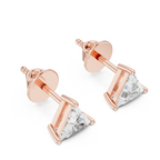 Triangle Diamond Stud Earrings