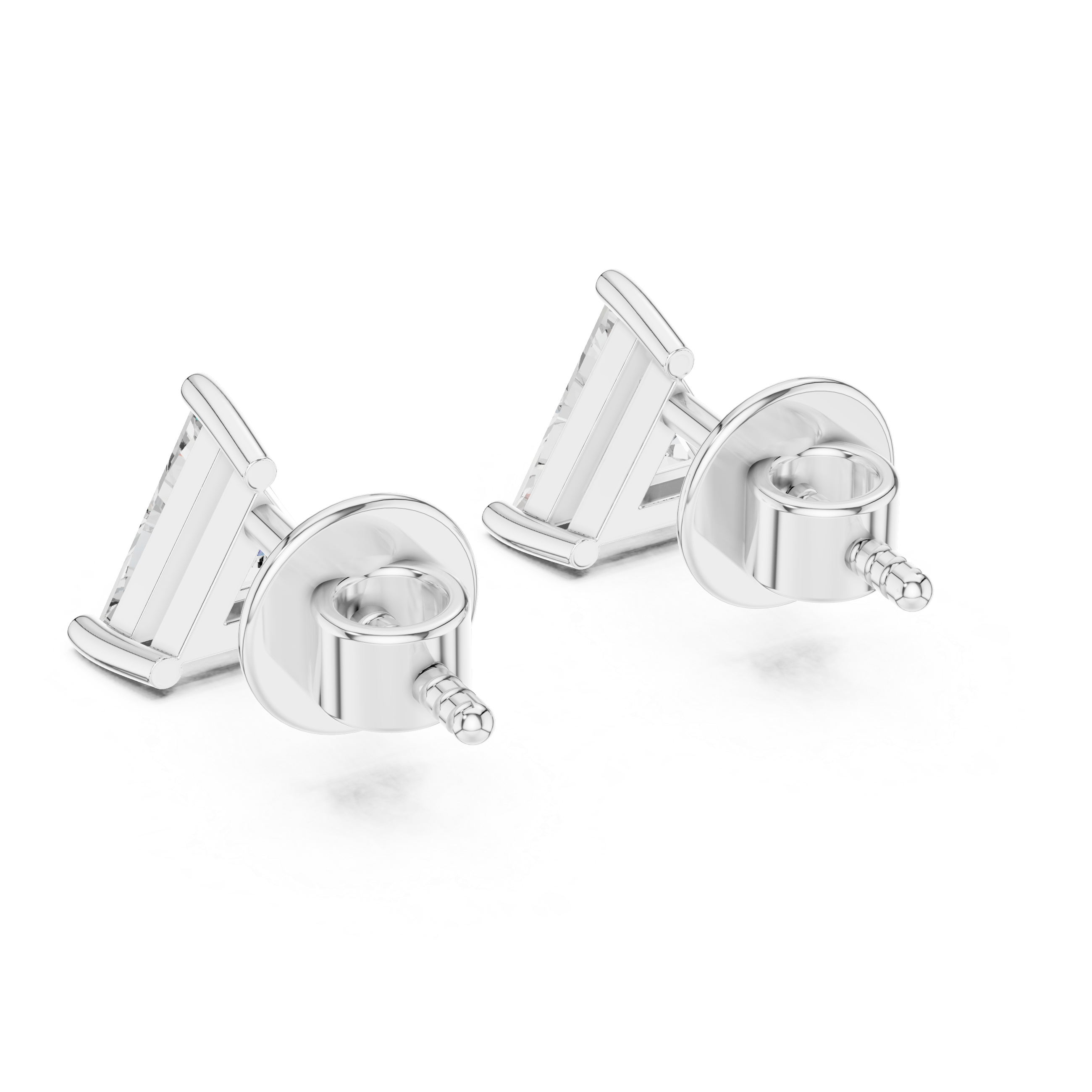 Triangle Diamond Stud Earrings