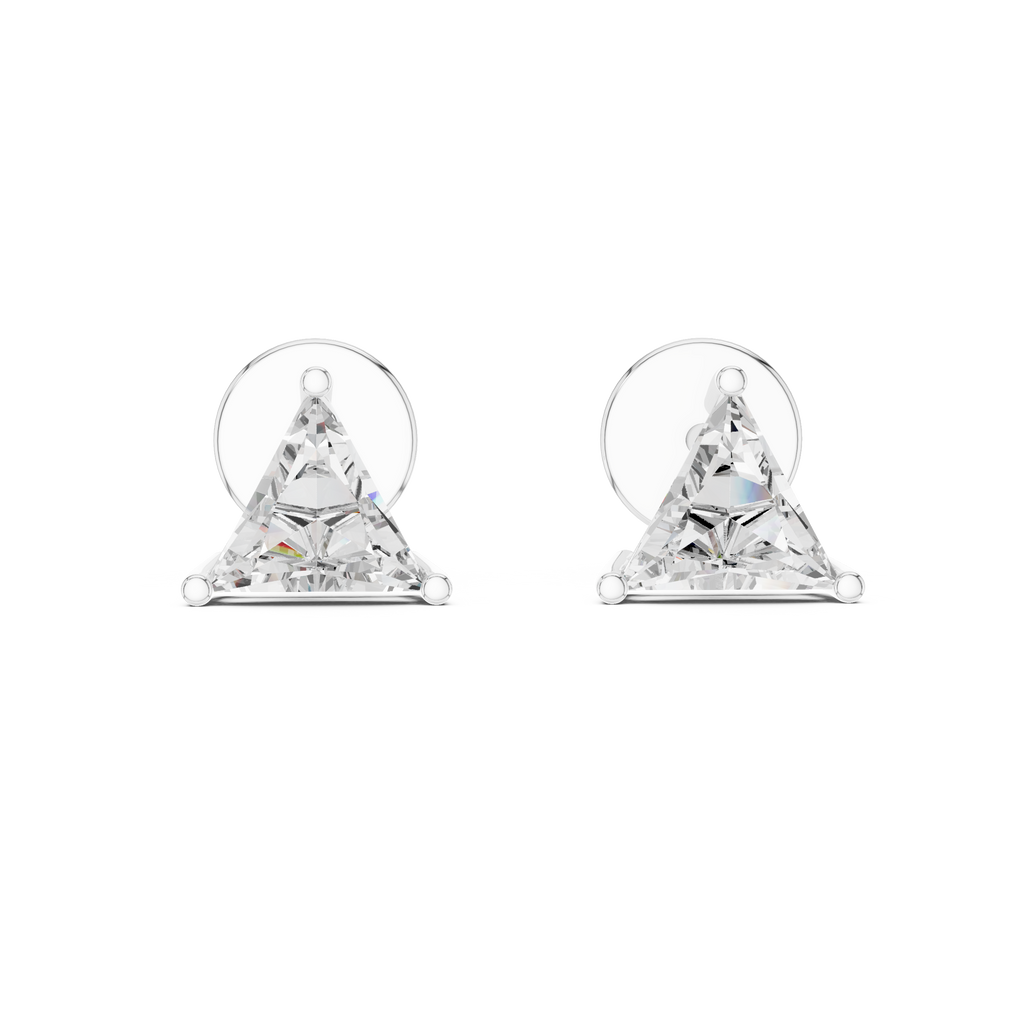 Triangle Diamond Stud Earrings