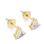 Triangle Diamond Stud Earrings