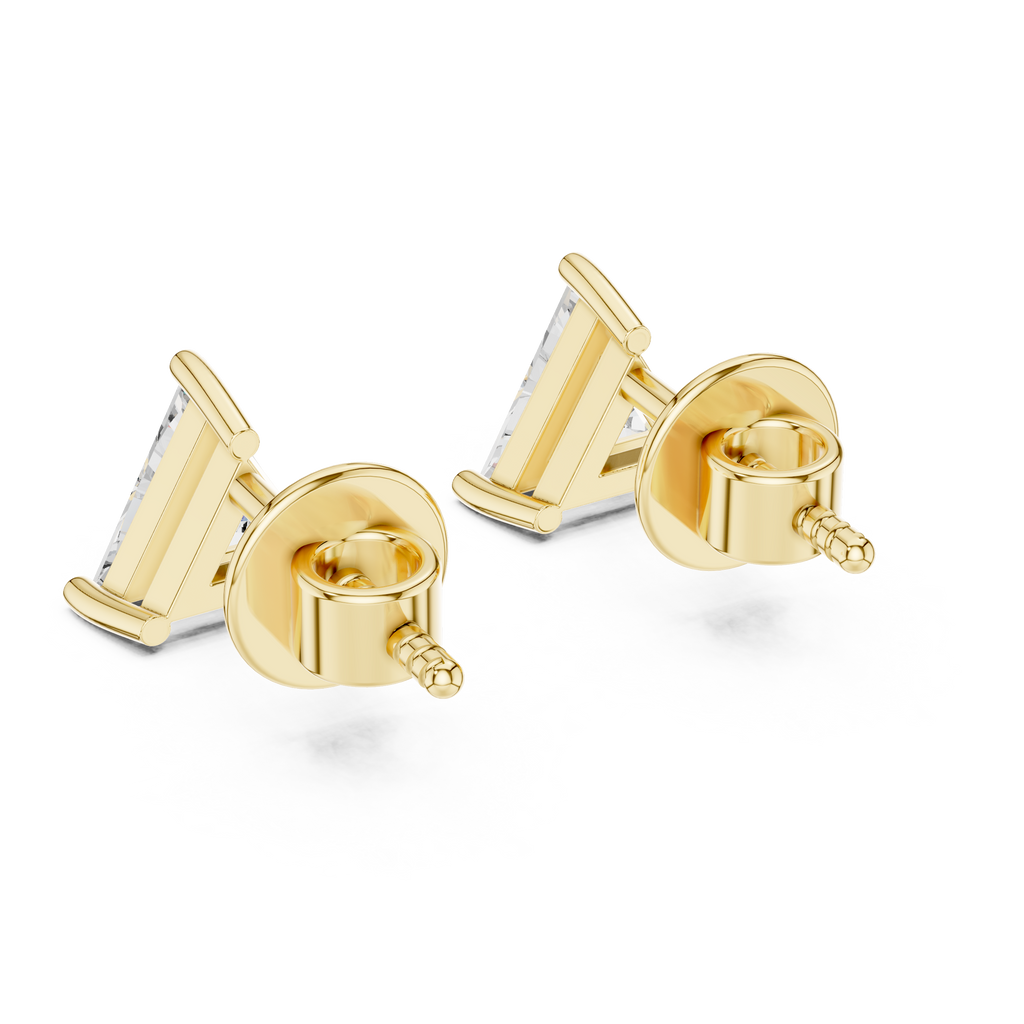 Triangle Diamond Stud Earrings