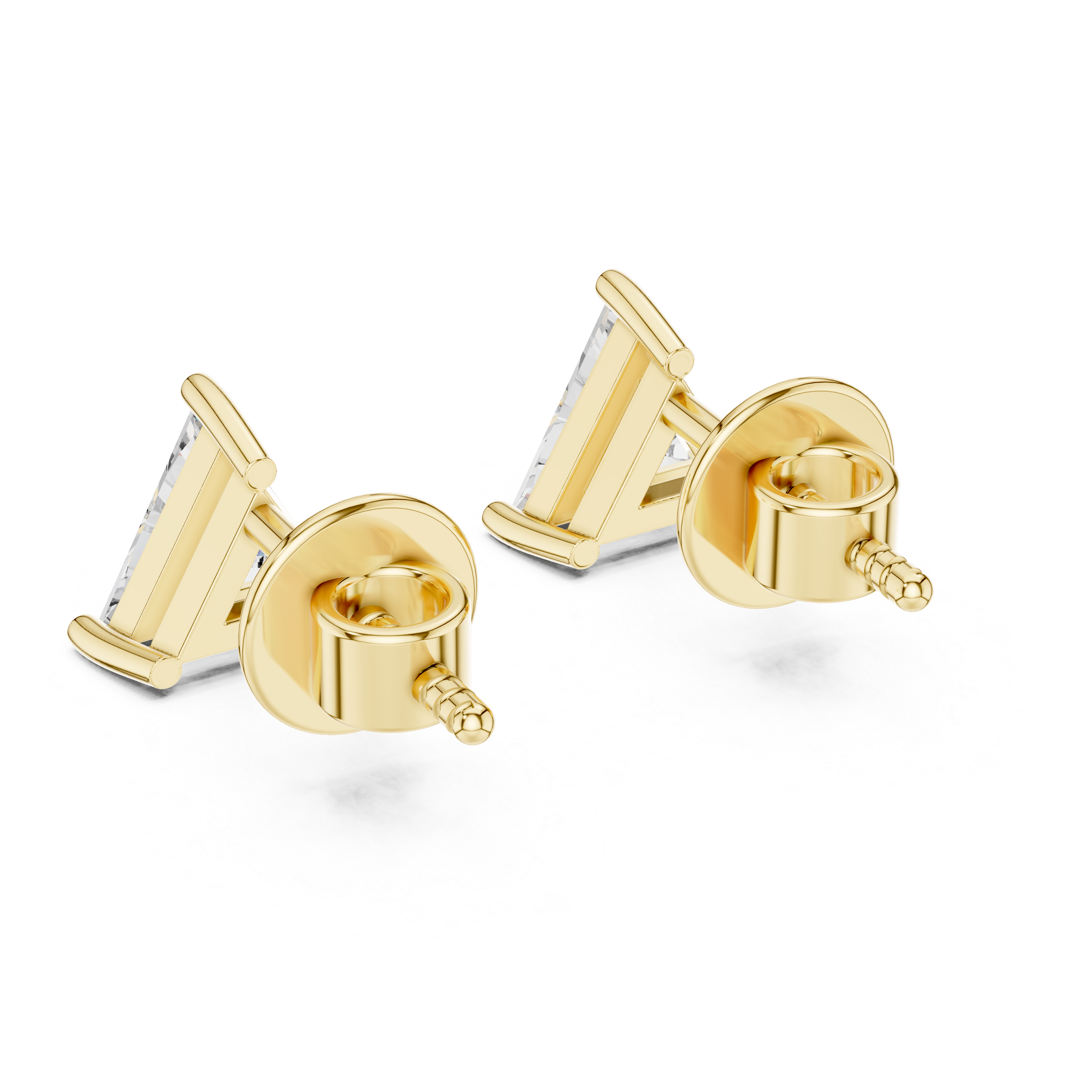 Triangle Diamond Stud Earrings